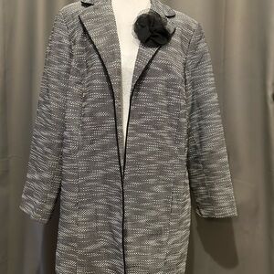 Worthington Black and White Textured Blazer